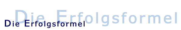 Die Erfolgsformel